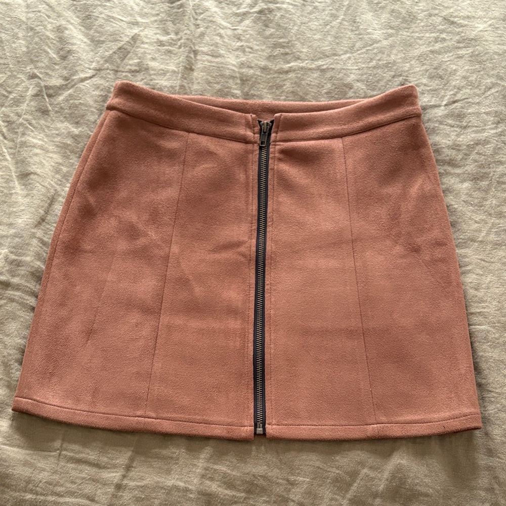 Elegant Suede Mini Skirt